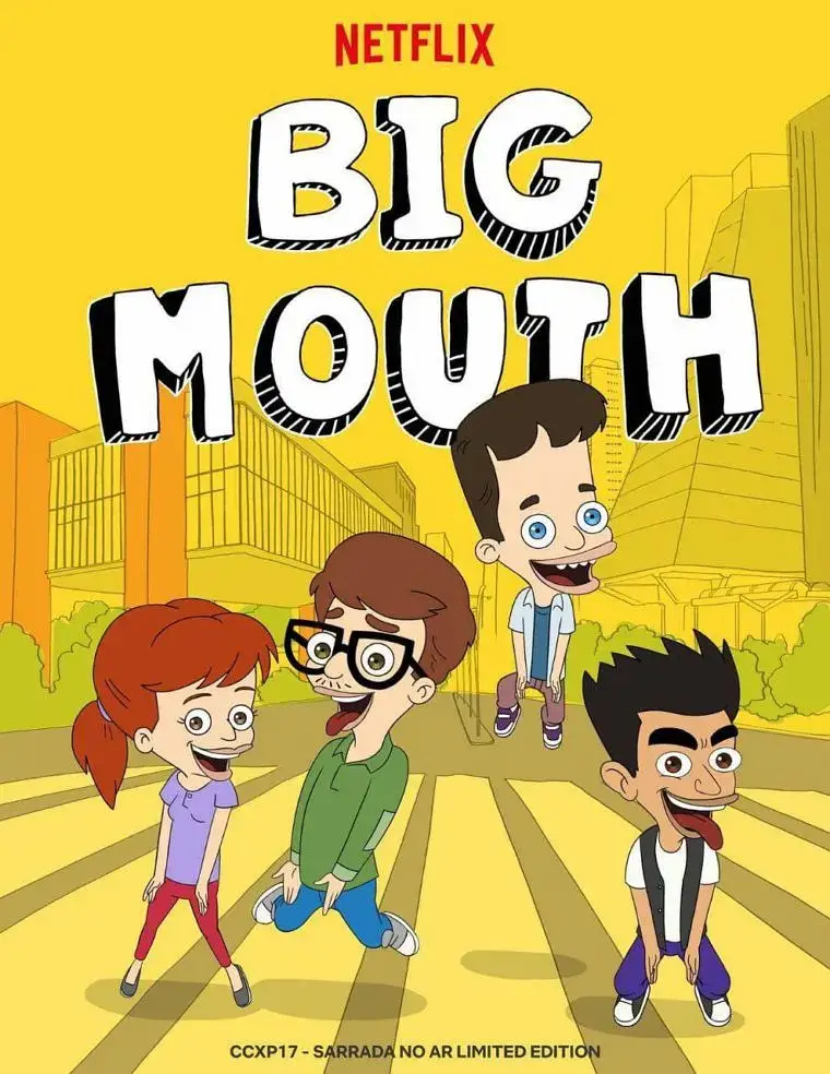 动画/动漫《大嘴巴/Big Mouth》全1-7季1080P超高清电影视频英语中字[MP4/28.34GB]百度云网盘下载，英语发音中文字幕，已做压缩处理，百度网盘下载后解压使用，文件大小28.34GB。